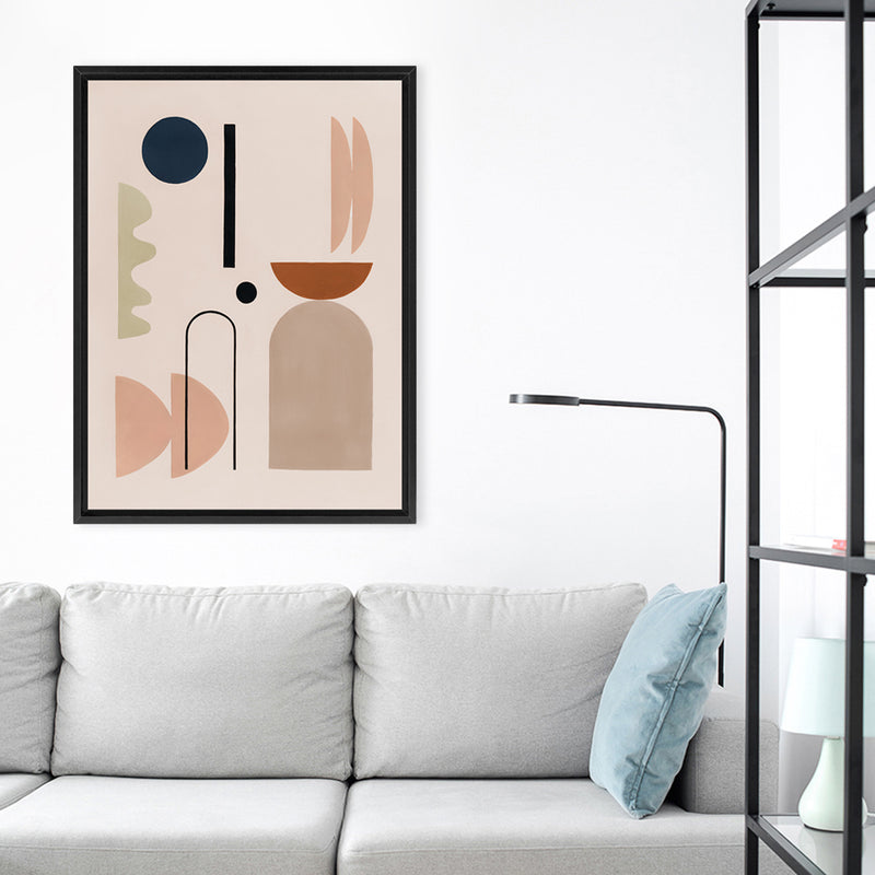 Shop Abstract II Canvas Art Print-Abstract, Neutrals, Orange, Pink, Portrait, View All-framed wall decor artwork