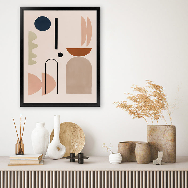 Shop Abstract II Art Print-Abstract, Neutrals, Orange, Pink, Portrait, View All-framed painted poster wall decor artwork