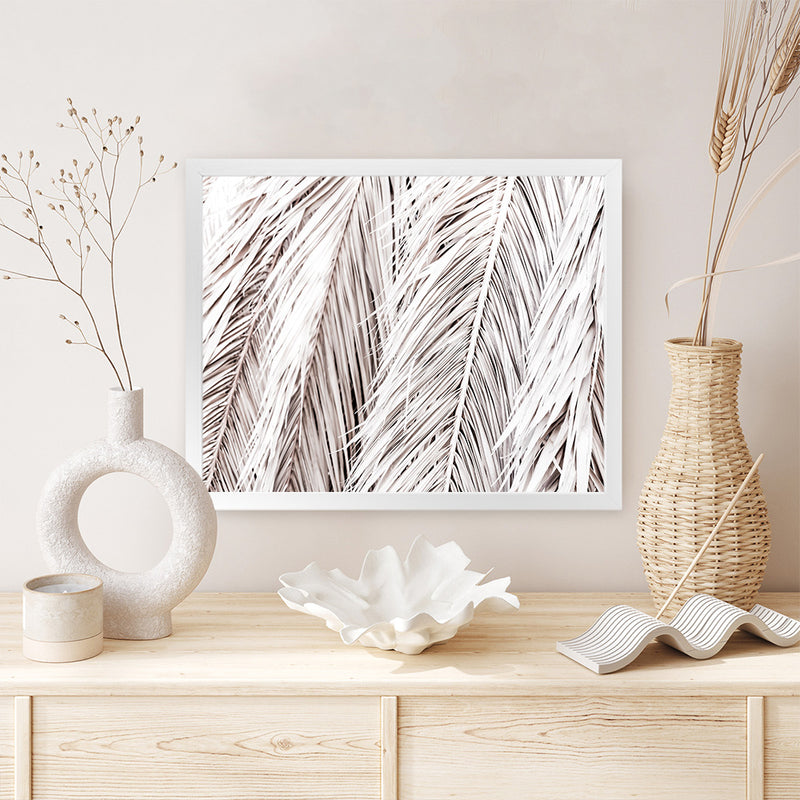 Shop Dried Palm Leaves Photo Art Print-Botanicals, Landscape, Neutrals, Photography, Tropical, View All-framed poster wall decor artwork