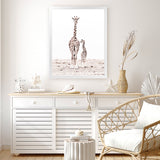 Shop Giraffes I Photo Art Print-Animals, Baby Nursery, Neutrals, Photography, Portrait, View All, White-framed poster wall decor artwork