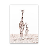 Shop Giraffes I Photo Canvas Print-Animals, Baby Nursery, Neutrals, Photography Canvas Prints, Portrait, View All, White-framed wall decor artwork