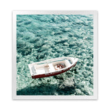 Shop Capri Boat I (Square) Photo Art Print-Blue, Coastal, Green, Photography, Square, View All-framed poster wall decor artwork
