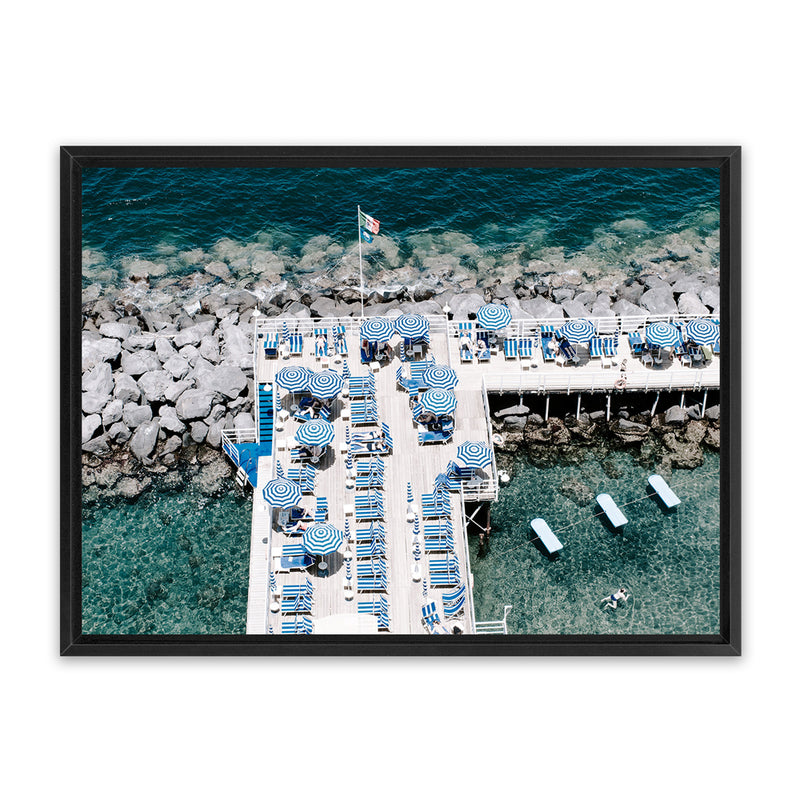 Shop Sorrento Bathers II Photo Canvas Art Print-Amalfi Coast Italy, Blue, Coastal, Landscape, Photography, Photography Canvas Prints, View All-framed wall decor artwork