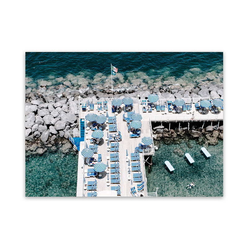 Shop Sorrento Bathers II Photo Canvas Art Print-Amalfi Coast Italy, Blue, Coastal, Landscape, Photography, Photography Canvas Prints, View All-framed wall decor artwork
