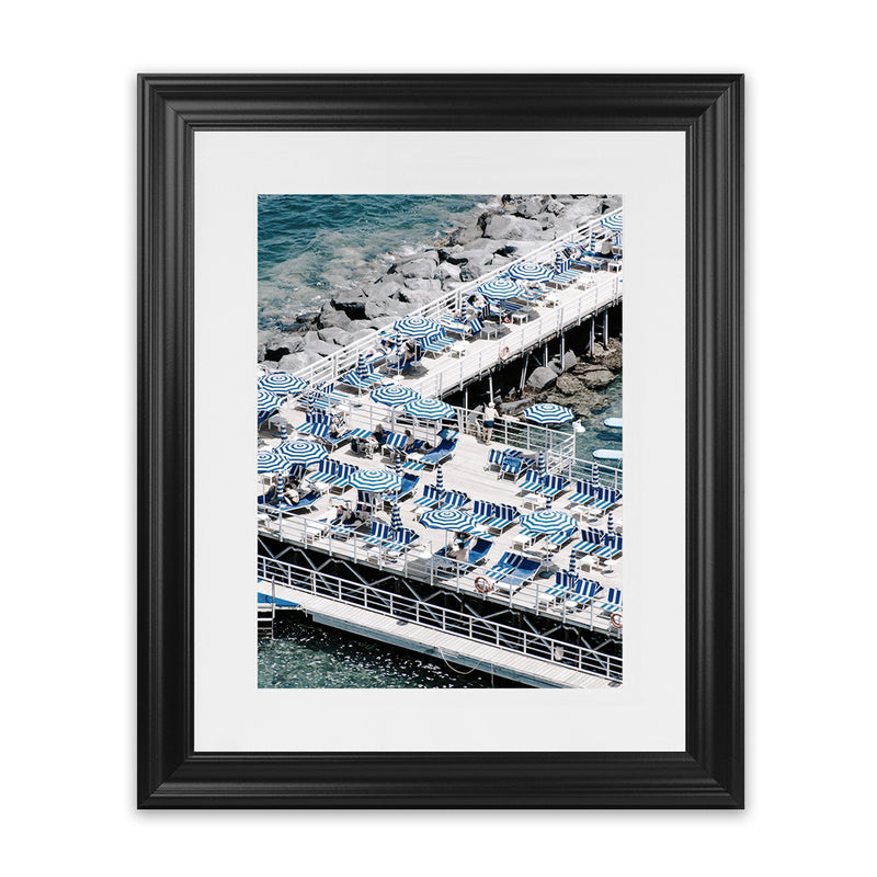 Shop Sorrento Bathers IV Photo Art Print-Amalfi Coast Italy, Blue, Coastal, Photography, Portrait, View All-framed poster wall decor artwork