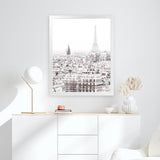 Shop Paris Rooftops Photo Art Print-Hamptons, Photography, Portrait, View All, White-framed poster wall decor artwork