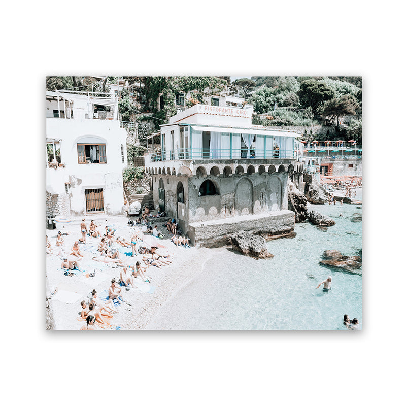 Shop Ristorante Ciro I Photo Art Print-Amalfi Coast Italy, Blue, Coastal, Green, Landscape, Photography, Tropical, View All-framed poster wall decor artwork
