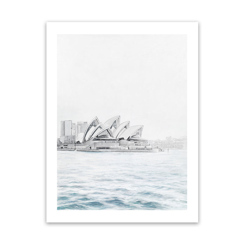 Shop Sydney Opera House Photo Art Print-Coastal, Photography, Portrait, Rectangle, Tropical, View All, White-framed poster wall decor artwork