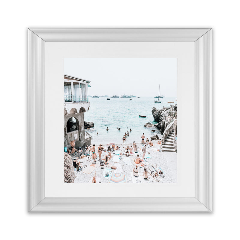 Shop Marina Piccola (Square) Photo Art Print-Amalfi Coast Italy, Blue, Coastal, Green, Photography, Square, Tropical, View All-framed poster wall decor artwork