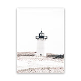 Shop Cape Cod Lighthouse I Photo Canvas Art Print-Coastal, Hamptons, Neutrals, Photography, Photography Canvas Prints, Portrait, View All, White-framed wall decor artwork