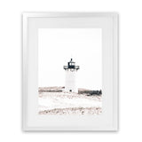 Shop Cape Cod Lighthouse I Photo Art Print-Coastal, Hamptons, Neutrals, Photography, Portrait, View All, White-framed poster wall decor artwork