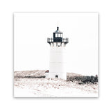 Shop Cape Cod Lighthouse I (Square) Photo Art Print-Coastal, Hamptons, Neutrals, Photography, Square, View All, White-framed poster wall decor artwork