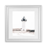 Shop Cape Cod Lighthouse I (Square) Photo Art Print-Coastal, Hamptons, Neutrals, Photography, Square, View All, White-framed poster wall decor artwork