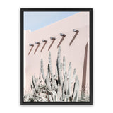 Shop Cacti Villa II Photo Canvas Art Print-Boho, Moroccan Days, Photography, Photography Canvas Prints, Pink, Portrait, Tropical, View All-framed wall decor artwork