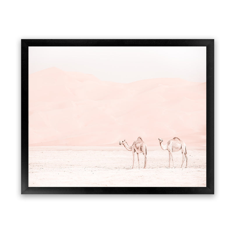 Shop Two Camels Photo Art Print-Animals, Boho, Landscape, Moroccan Days, Neutrals, Photography, View All-framed poster wall decor artwork