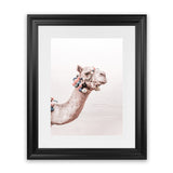 Shop Bedouin Camel II Photo Art Print-Animals, Baby Nursery, Boho, Moroccan Days, Photography, Pink, Portrait, View All-framed poster wall decor artwork