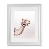 Shop Bedouin Camel II Photo Art Print-Animals, Baby Nursery, Boho, Moroccan Days, Photography, Pink, Portrait, View All-framed poster wall decor artwork
