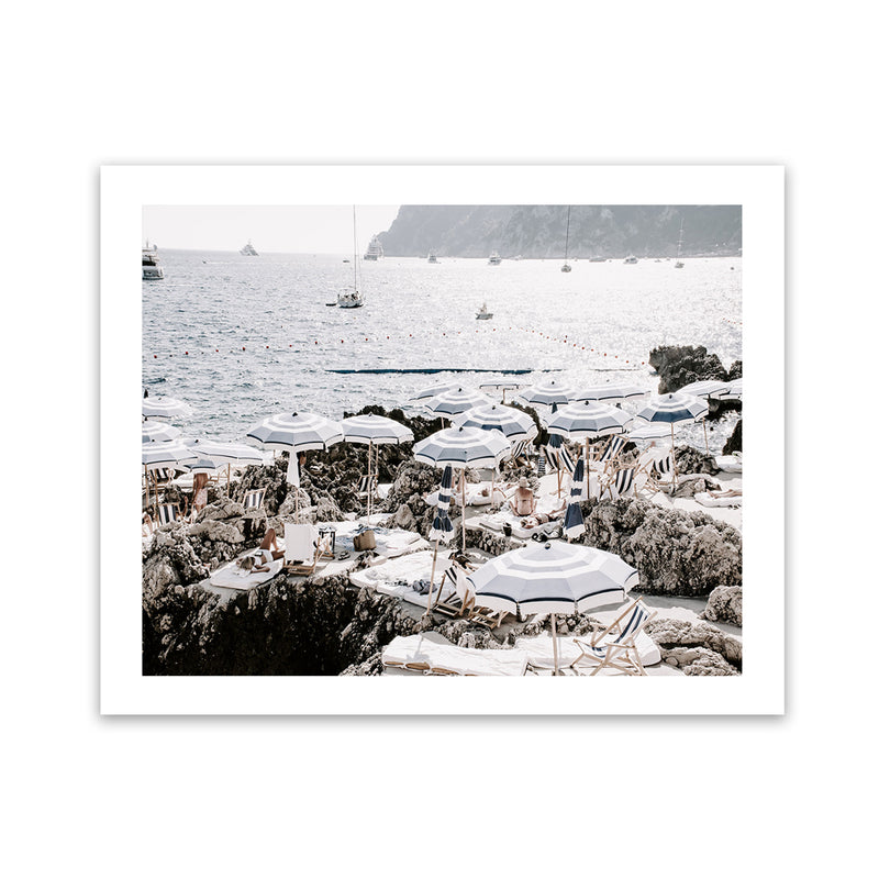 Shop A Day At Fontelina II Photo Art Print-Amalfi Coast Italy, Blue, Coastal, Hamptons, Landscape, Photography, View All-framed poster wall decor artwork