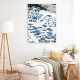 Shop Capri Beach Club III Photo Canvas Art Print-Amalfi Coast Italy, Blue, Coastal, Nature, Photography, Photography Canvas Prints, Portrait, View All-framed wall decor artwork