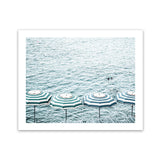 Shop Capri Island Umbrellas Photo Art Print-Amalfi Coast Italy, Blue, Coastal, Landscape, Photography, Tropical, View All-framed poster wall decor artwork
