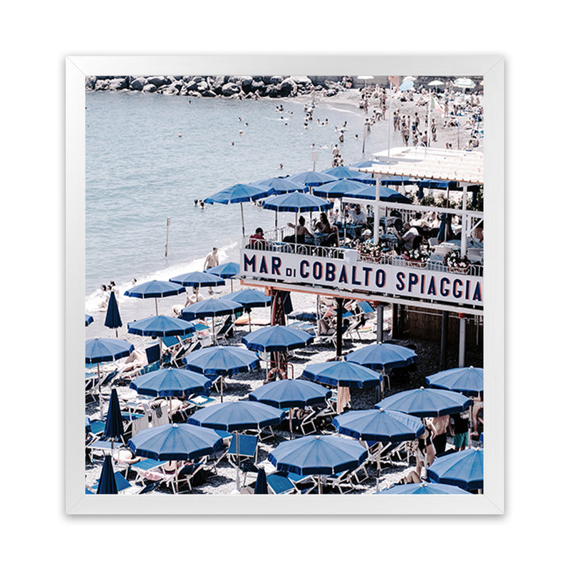 Shop Mar Di Cobalto (Square) Photo Art Print-Amalfi Coast Italy, Blue, Coastal, Photography, Square, View All-framed poster wall decor artwork