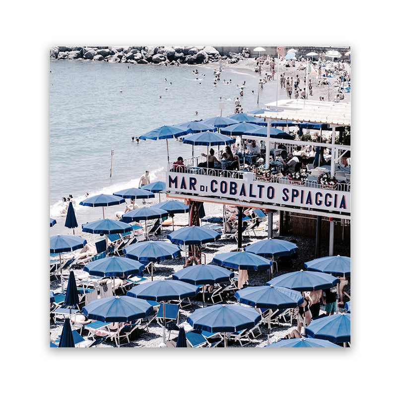 Shop Mar Di Cobalto (Square) Photo Art Print-Amalfi Coast Italy, Blue, Coastal, Photography, Square, View All-framed poster wall decor artwork