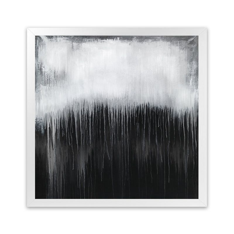 Shop Black & White Abstract I (Square) Art Print-Abstract, Black, Square, View All-framed painted poster wall decor artwork