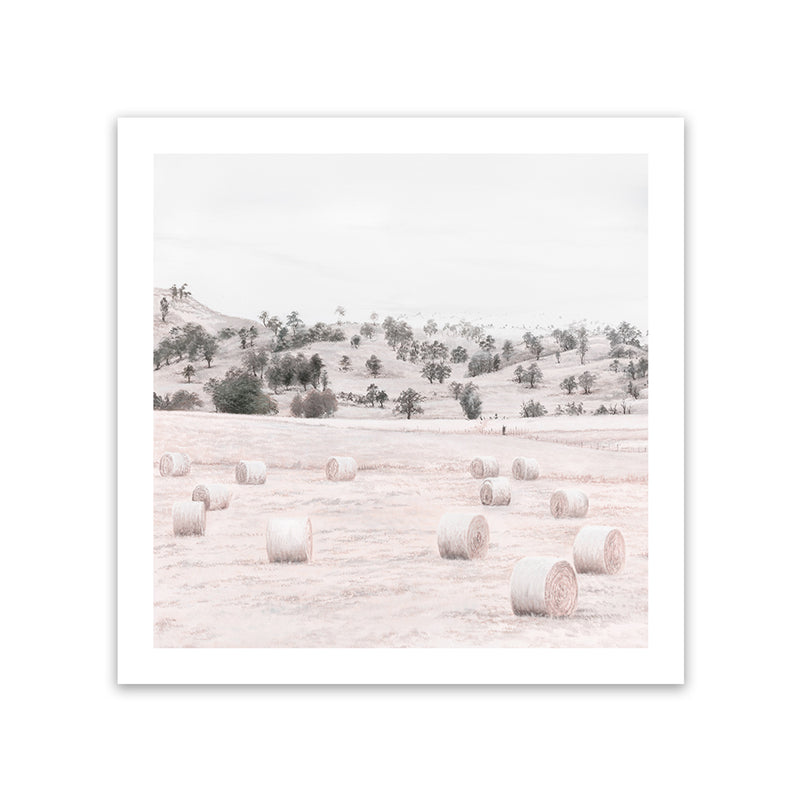 Shop Australian Farm II (Square) Art Print-Nature, Neutrals, Pink, Square, View All-framed painted poster wall decor artwork