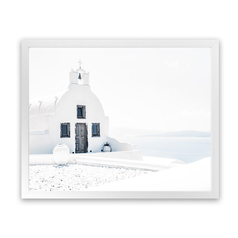 Shop Santorini I Photo Art Print-Boho, Coastal, Greece, Hamptons, Landscape, Photography, View All, White-framed poster wall decor artwork