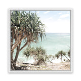 Shop Palm Tree Views III (Square) Photo Canvas Art Print-Boho, Coastal, Green, Photography, Photography Canvas Prints, Square, View All-framed wall decor artwork