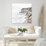Shop Great Ocean Road II (Square) Canvas Art Print-Coastal, Neutrals, Square, View All, White-framed wall decor artwork