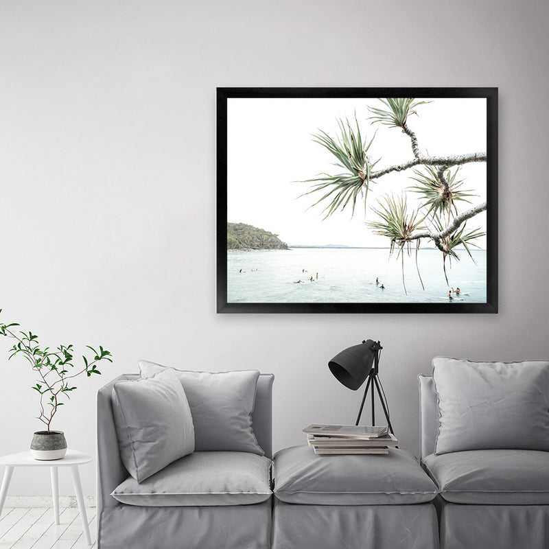 Shop Afternoon Surf Photo Art Print-Boho, Coastal, Green, Landscape, Photography, Tropical, View All, White-framed poster wall decor artwork