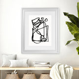 Shop Abstract Line Art Print-Abstract, Black, Dan Hobday, Portrait, Rectangle, View All, White-framed painted poster wall decor artwork