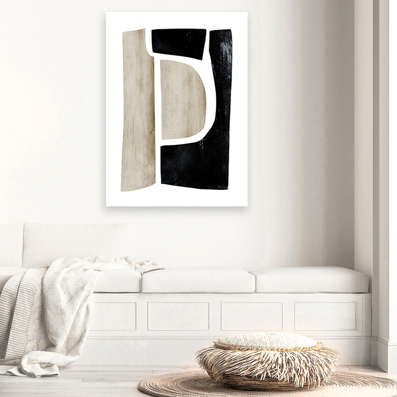 Shop Abstract View 1 Canvas Art Print-Abstract, Black, Brown, Dan Hobday, Portrait, Rectangle, View All-framed wall decor artwork