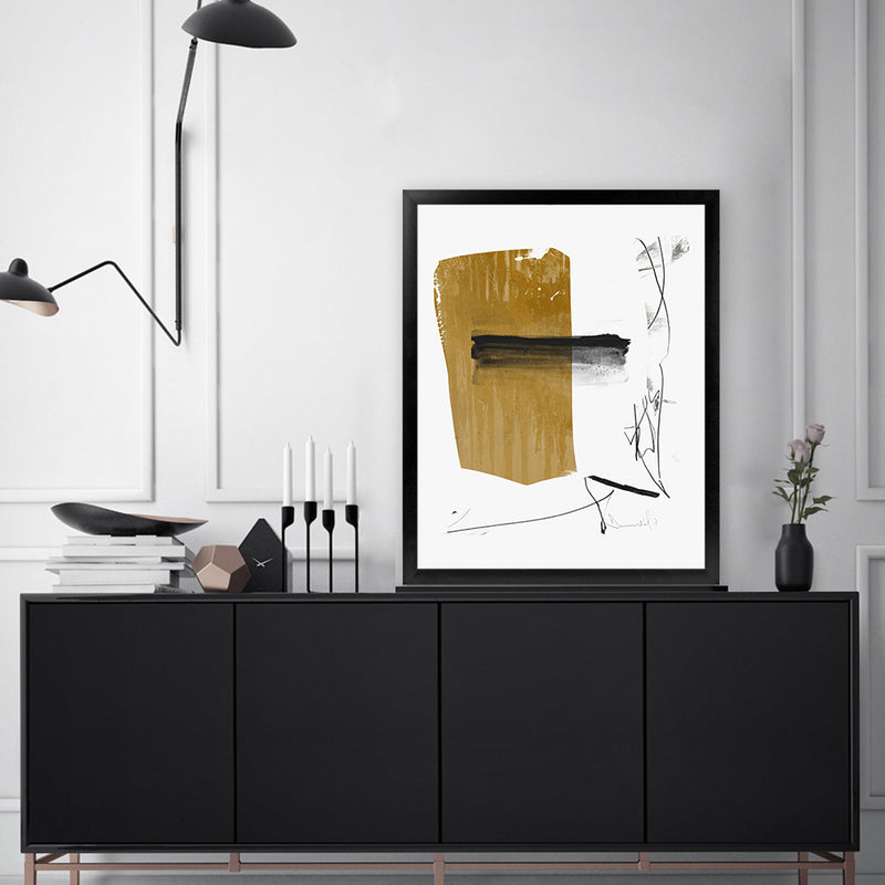 Shop Afternoon Art Print-Abstract, Brown, Dan Hobday, Portrait, Rectangle, View All, White-framed painted poster wall decor artwork
