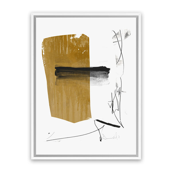 Shop Afternoon Canvas Art Print-Abstract, Brown, Dan Hobday, Portrait, Rectangle, View All, White-framed wall decor artwork