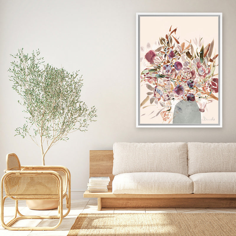 Shop Blooms Canvas Art Print-Abstract, Dan Hobday, Pink, Portrait, Rectangle, View All-framed wall decor artwork