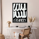 Shop Blop Canvas Art Print-Abstract, Black, Dan Hobday, Portrait, Rectangle, View All, White-framed wall decor artwork