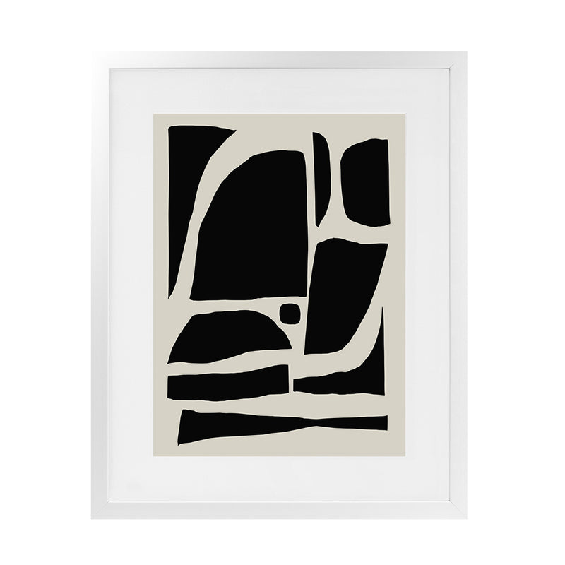 Shop Boom Art Print-Abstract, Black, Dan Hobday, Portrait, Rectangle, View All-framed painted poster wall decor artwork