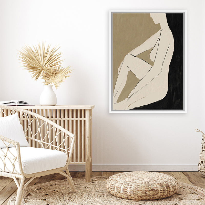 Shop Chill Canvas Art Print-Abstract, Black, Brown, Dan Hobday, Portrait, Rectangle, View All-framed wall decor artwork