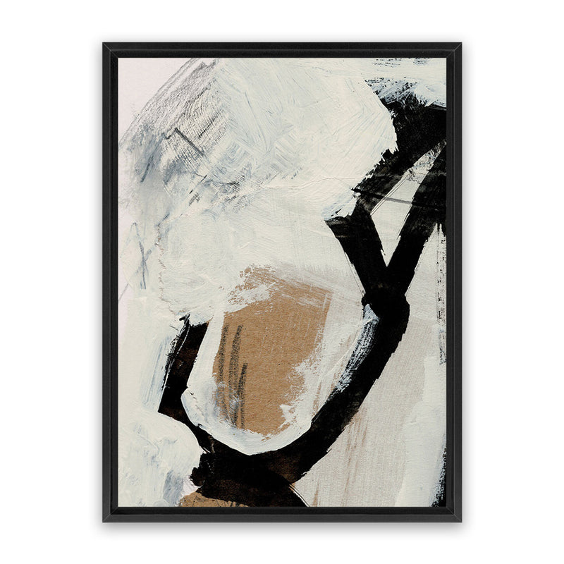 Shop Click Canvas Art Print-Abstract, Black, Dan Hobday, Neutrals, Portrait, Rectangle, View All-framed wall decor artwork