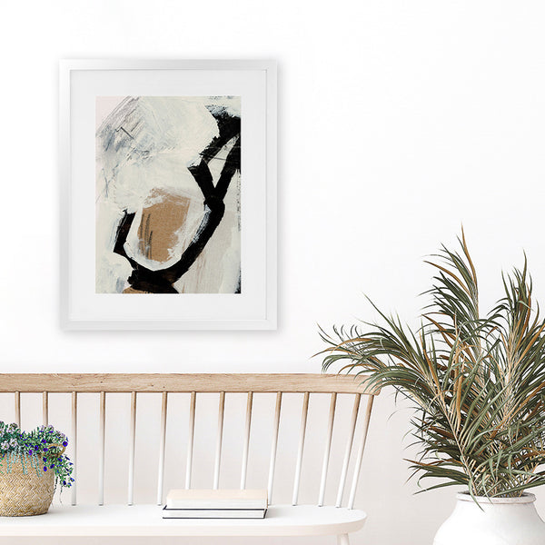 Shop Click Art Print-Abstract, Black, Dan Hobday, Neutrals, Portrait, Rectangle, View All-framed painted poster wall decor artwork