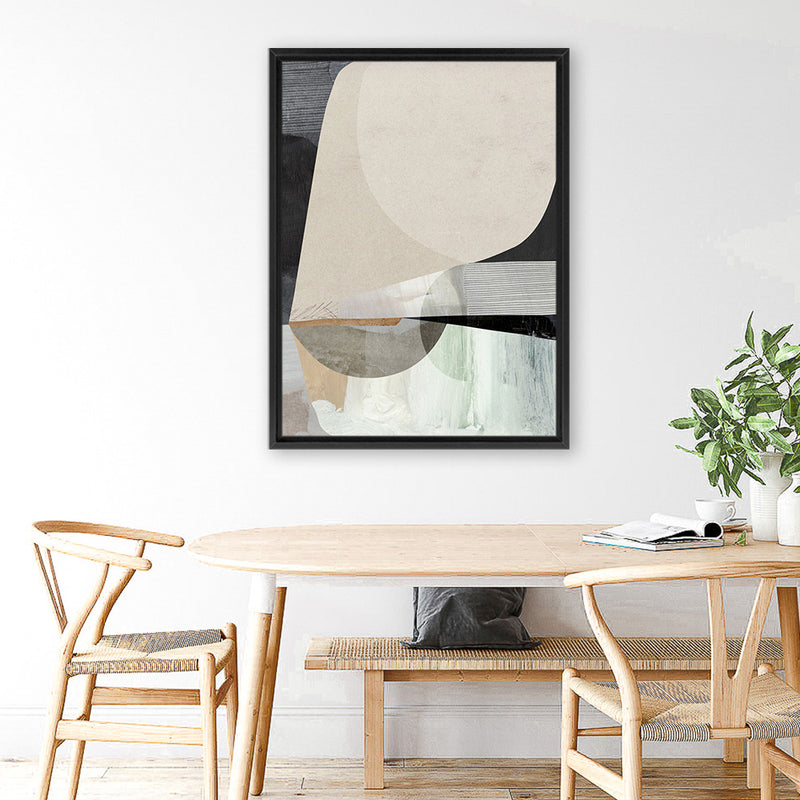 Shop Conversation Canvas Art Print-Abstract, Dan Hobday, Neutrals, Portrait, Rectangle, View All-framed wall decor artwork