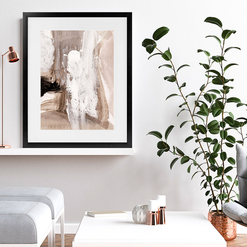 Shop Cosy 1 Art Print-Abstract, Brown, Dan Hobday, Neutrals, Portrait, Rectangle, View All-framed painted poster wall decor artwork