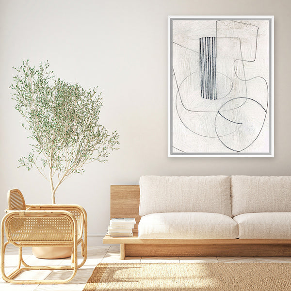 Shop Crafted Canvas Art Print-Abstract, Dan Hobday, Neutrals, Portrait, Rectangle, View All-framed wall decor artwork