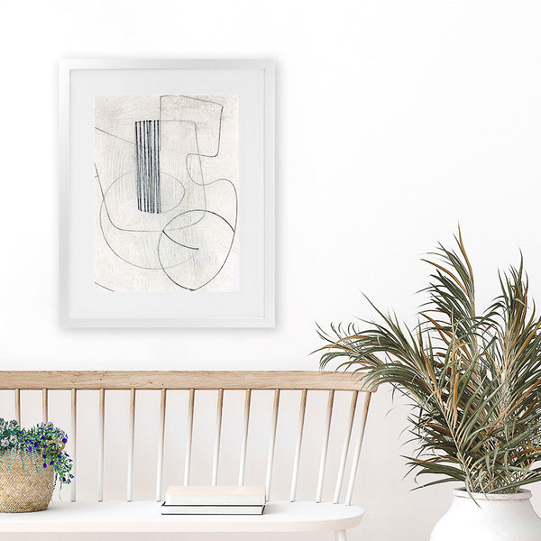 Shop Crafted Art Print-Abstract, Dan Hobday, Neutrals, Portrait, Rectangle, View All-framed painted poster wall decor artwork