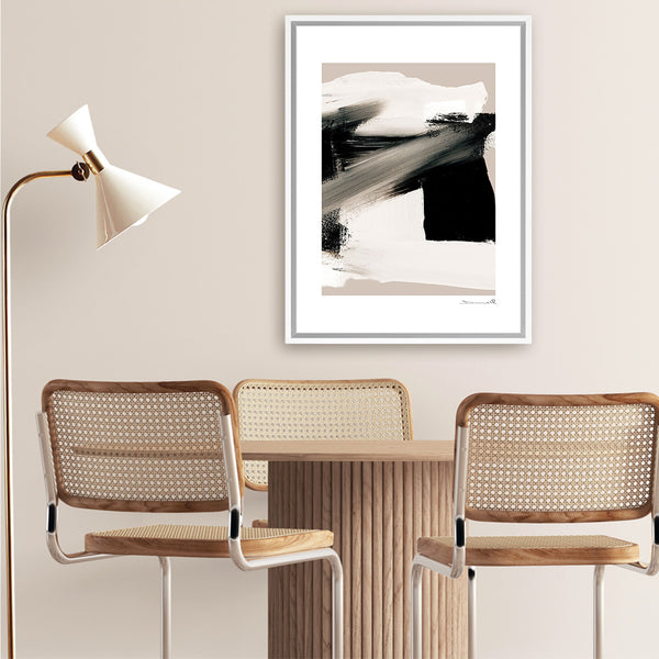 Shop Feelings Canvas Art Print-Abstract, Black, Dan Hobday, Neutrals, Portrait, Rectangle, View All-framed wall decor artwork