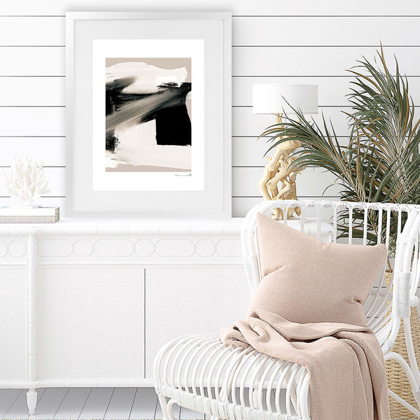 Shop Feelings Art Print-Abstract, Black, Dan Hobday, Neutrals, Portrait, Rectangle, View All-framed painted poster wall decor artwork