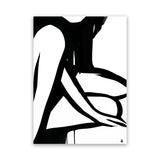 Shop Figure 1 Canvas Art Print-Abstract, Black, Dan Hobday, Portrait, Rectangle, View All, White-framed wall decor artwork