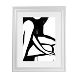 Shop Figure 1 Art Print-Abstract, Black, Dan Hobday, Portrait, Rectangle, View All, White-framed painted poster wall decor artwork